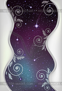 Stars Night Sky banner, illustration - vector clipart