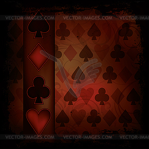 Poker background in vintage style , illustration - vector clip art