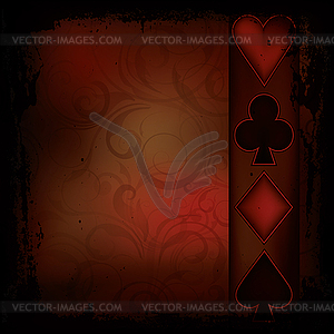 Retro Poker background, illustration - vector clip art