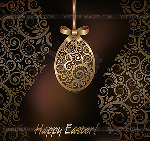 Happy Easter greeting card - vector image