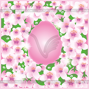 Floral easter egg, illustration  - vector clipart