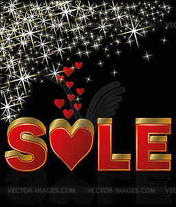 Valentines day sale card, illustration - vector EPS clipart