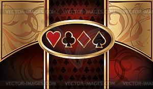 Casino Poker business card, vector illustration - vector image