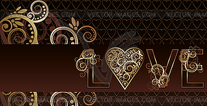 Love invitation card, vector illustration - vector clipart