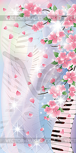 Spring Melody banner, vector illustration  - vector image