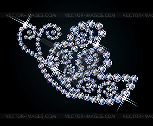 Diamond butterfly, vector illustration - vector clipart