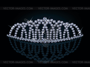 Diamond princess diadem, vector illustration  - vector image