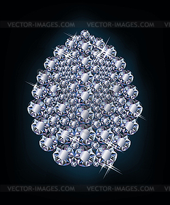 Diamond Easter egg, vector illustration - vector clip art