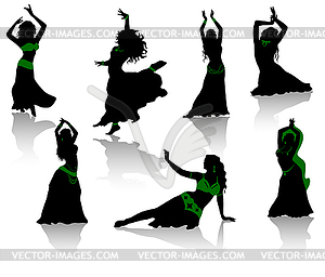 Belly dance - vector clip art
