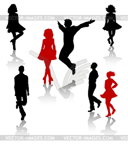 Irish dance - vector clip art