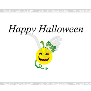 Happy Halloween with Smiley Face - vector image