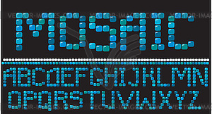 Мозаика буквы. Пожалуйста, посмотрите цифры и мозаика - изображение в векторном формате