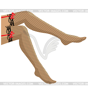 Lingerie legs - royalty-free vector image