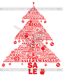 Sale concept is designed with sale words - vector image
