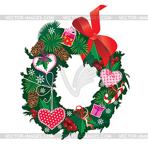 Christmas garland - vector clipart