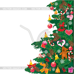 Christmas tree with accessories wit - vector clipart