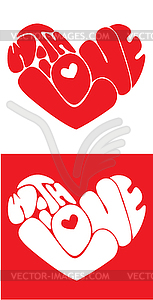 Valentines Day card - Hearts are Formed of with - color vector clipart