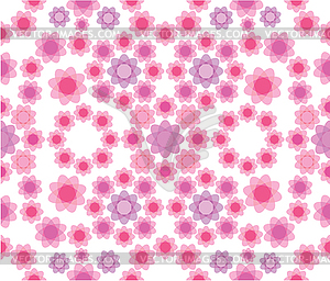 Floral seamless pattern in pink colors - vector clipart