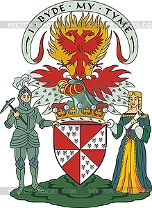 Джон Кэмпбелл, 4-й граф Loudoun герб - векторный клипарт Royalty-Free