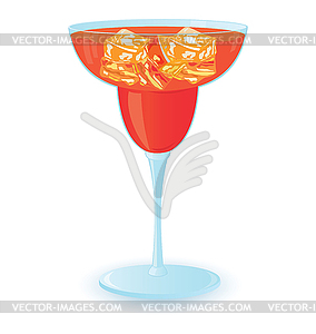 Cocktail with ice - vector clipart