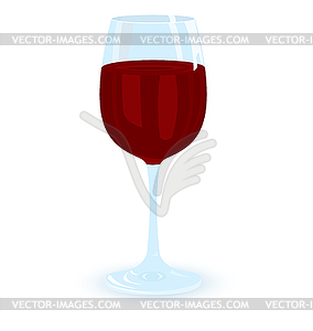 Бокал красного вина - векторный эскиз
