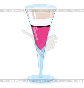 Layered cocktail - vector image