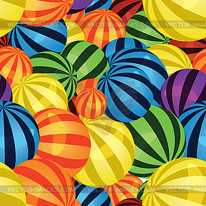 Colorful seamless background of balls - vector image