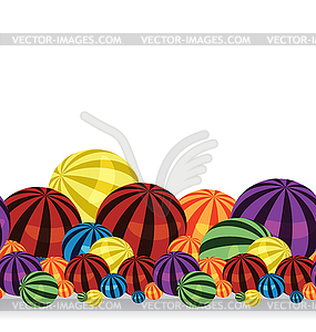 Colorful balls border - vector image