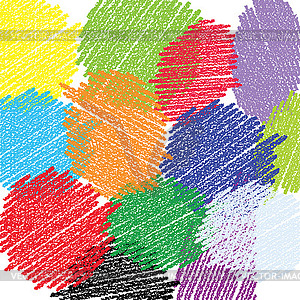 Crayon круги фон - векторизованный клипарт