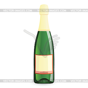 Green bottle - vector clipart