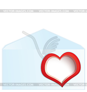 Red heart address space - stock vector clipart