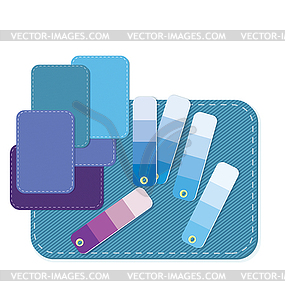Swatches fabric and color - vector image