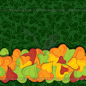 Leaves pop up border - vector clip art