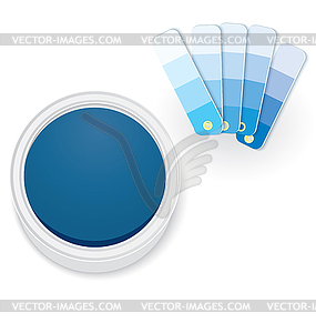 Swatches color and jar - vector image