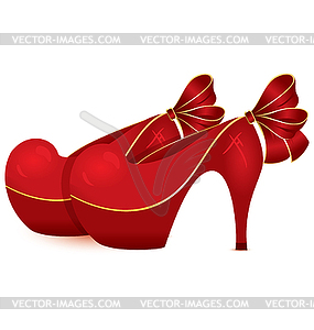Red shoe pair - vector clipart