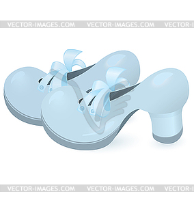 Blue shoe pair - vector clip art