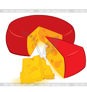 Cheese wheel - vector clipart / vector image