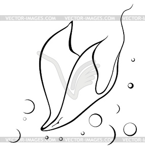 Black and white Ray skate - vector clip art