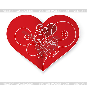 Heart card - vector clipart