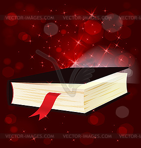 Magic light book - vector clipart