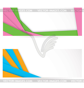 Shiny colorful striped banners - royalty-free vector image