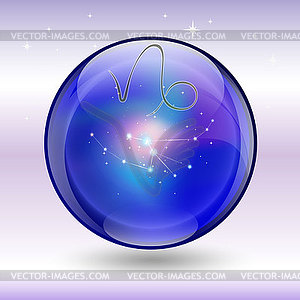 Zodiac sphere - Capricorn - vector image