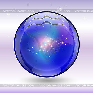 Zodiac sphere - Aquarius - vector clipart