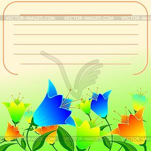 Flower, postcard - royalty-free vector clipart