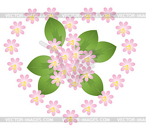 Romantic flower heart - vector clipart