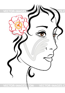 Young woman - vector image