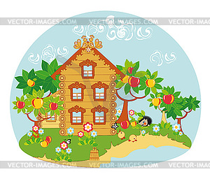Idyllic rural landscape - vector image