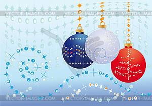 New Year`s blue background - vector image