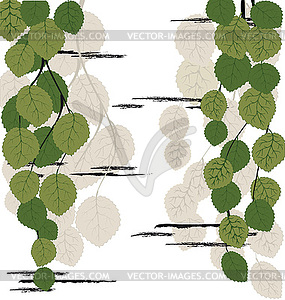 Birch background - vector clipart