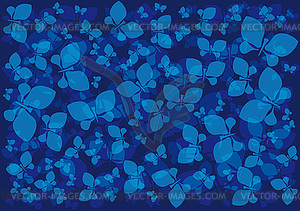 Background with butterflies - color vector clipart